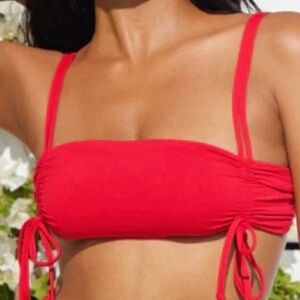 Toluca Swim Bianca Orange Bikini Top and Bottoms - S